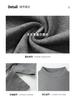 Top Corto Picante Estilo Americano de Fábrica para Mujer con un Diseño Único, Capa Interior Hueca de Manga Larga, Camiseta Base, Cuello Semi-Alto, Camiseta de Hombro Normal