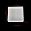 Molde Retangular de Resina de Cristal DIY Silicone Cubo de Alto Brilho Joias Artesanais Decoração com Flores Secas