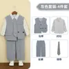 Traje de Chaleco para Niños, Traje Elegante para Discurso de Anfitrión de Niño, Traje para Presentación de Piano, Traje de Padrino de Boda