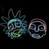 Máscara Halloween Rick Morty Engraçada cos Baile de Máscaras Show Máscara led Semana Rick and Morty