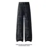 Chegada Nova Outono 2026 Base Branca Veludo Tie-Dye Xadrez Calça Longa M-5XL HK261004-P21