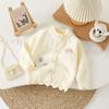 Camisola das meninas Cardigan Outono e Inverno Nova Chegada Bebê Menina Arco-íris Malha Top Doce Moda Estilo Coreano Casaco Infantil