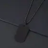 Un Collar Rectangular de Acero Inoxidable Europeo y Americano Hecho a Medida Etiqueta Militar Etiqueta de Perro Colgante Grabado Anti-Pérdida Joyería de Etiqueta de Gato