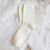 Calcetines de encaje para dama, calcetines de media caña, calcetines de rizo con patrón de cáñamo, calcetines sueltos jk japoneses, calcetines lolita con oreja de madera