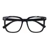 Óculos para Miopia Anti-Luz Azul com Armação Preta Lisa Ultraleve, Simples e de Alto Padrão, Armação Emagrecedora, Podem Ser Personalizados com Lentes de Grau, Óculos para Usar de Manhã m