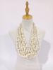 Collar de caracol de mijo blanco de 12 hilos estilo hawaiano transfronterizo, decoración navideña, accesorios isleños para celebraciones navideñas