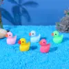 Pato amarelo pequeno Cor Acessórios para paisagismo com musgo DIY Mini paisagem micro Ornamentos em miniatura