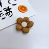 Série de Cores Morandi Crepe Flor de Cinco Pétalas Acessórios DIY Laço de Tecido Acessórios de Cabelo Semi-Acabados Acessórios para Roupas