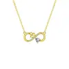 Collar con Símbolo de Infinito de la Suerte, Cadena Versátil Elegante de Alta Gama para la Clavícula, Amor Eterno, Joyería de Trébol de Nicho de Lujo Ligero