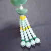 Productos para el interior del coche colgante decorativo con cuentas para coche exquisito jade verde lingote de plata Guanyin para colgar en el coche imagen de Guanyin