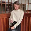 Blusa elegante de cuello halter estilo francés FCB para mujer, colección primavera 2026, prenda interior moderna, camisa de pull