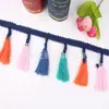 Al por mayor 7.3cm Adorno de Encaje en Forma de Escoba de Colores para Accesorios de Ropa, Decoración de Escenario, Encaje con Flecos, Adorno de Flecos para Cortinas
