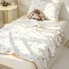 Manta de Gasa de Algodón Puro, Manta de Dibujos Animados para Siesta Infantil, Manta de Aire Acondicionado, Toalla de Oficina, Colcha de Algodón para Verano