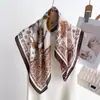 Bufanda de Seda con Estampado Salvaje de Moda Bufanda Cuadrada Chal de Alto Nivel Bufanda Cuadrada Pequeña Versátil Profesional Bufanda para Mujer