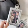 Portatarjetas Minimalista de PVC para Estudiantes Estuche Protector para Tarjetas de Fan de 3 Pulgadas para Almacenamiento de Polaroids Portatarjetas Colgante Pequeño