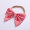 Diadema de tela de algodón multicolor con lazo para bebé y niña, diadema de nailon súper suave sin costuras