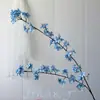 Flor de Peral Artificial de 2 Ramas Estilo Zen Flores Artificiales Decorativas para Salones de Bodas, Decoraciones de Techo de Hotel, Flores Falsas al Por Mayor Transfronterizas
