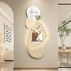 Luz LED de estilo silencioso decoración luminosa de pasillo mural porcelana de cristal pintura combinada para colgar en pared de TV decoración de pared de restaurante