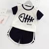 Conjunto de Verano para Niños de Manga Corta Camiseta de Algodón para Niños de 0 a 5 Años Pantalones Cortos para Bebé Vestido de Verano Casual para Bebé de Manga Media