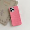 Capa Casual de Couro com Padrão Crocodilo de Cor Pura Capa para Celular Apple 17 Adequada para Iphone13 Samsung S23 Huawei Capa Protetora