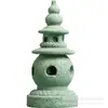 Venta Caliente Arena Verde Estilo Chino Adornos Acuario Paisajismo Micro Paisaje Zen Tres Tanques Luna Torre Pequeña Linterna de Palacio Torre de Piedra Estilo Antiguo