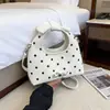 Bolso de Mano con Diseño de Nicho Estilo Coreano de Lunares y Lazo, Bolso Cruzado Lindo y Exquisito para Primavera y Verano, Bolso de Hombro Versátil para el Trabajo