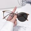 Nuevos lentes planos anti luz azul ultraligeros color marrón frío puro, artefacto para sin maquillaje, estilo ins, lentes planos literarios