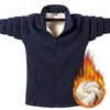 Casaco de Lã de Cordeiro Jaqueta de Lã Top Masculino com Forro de Lã Engrossado Tamanho Plus Masculino Solto Inverno Gordinho para Meia-idade e Idosos