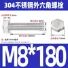 Ventas Directas de Fábrica M3-M12 GB 304 acero inoxidable Tornillo hexagonal exterior cabeza hexagonal tornillo hexagonal