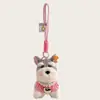 Lindo Cachorro Peluche Girly Schnauzer Colgante para Bolso Muñeco Colgante Muñeca Llavero Muñeca Regalo de Cumpleaños Original