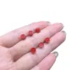 Accesorio de Paz de Sándalo Rojo Natural de Alto Contenido, Pulsera DIY de Buena Suerte y Riqueza, Etiqueta Pequeña Redonda, Cinabrio