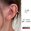 Nuevos Pendientes de Tachuela de Estrella Estilo Dulce y Fresco para Mujer Diseño de Nicho Sensación de Alta Gama Tachuelas para Cartílago Auricular de Circonia Pendiente Exquisito Versátil de Moda