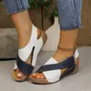Sandalias Romanas Europeas para Mujer 2026 Verano Nuevas de Plataforma Suela Gruesa Casual Punta Abierta Bloque de Color Sandalias de Playa Talla Grande