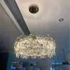 Novo Lustre de Quarto 2025 em Estilo Creme, Design Romântico e Aconchegante de Pétalas, Lustre de Cristal de Sala de Estar de Alta Qualidade