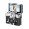 Cámara Digital Retro para Pulgar Transfronteriza Nueva Grabadora de Foto y Video para Estudiantes Cámara de Tarjeta con Pantalla abatible Mini Cámara Digital