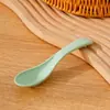 Tigela de Palha de Trigo Resistente a Quedas Doméstica Tigela de Arroz Infantil Plástico Antiderrapante Tigela de Sopa Tigela para Macarrão Instantâneo Conjunto com Colher Tigela Grande Louça