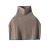 Xale Pulôver Manto de Tricô Cashmere Espesso Outono Inverno Proteção contra Frio Gola Alta Gola Falsa Lenço Transfronteiriço Lenço
