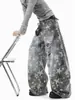 Jeans Rotos Estilo Americano con Estampado de Estrellas para Hombre, Nuevo Estilo Callejero de Verano, Pantalones Anchos Geniales, Pantalones Casuales Vintage