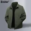 Jaqueta Masculina Nova Transfronteiriça Primavera e Outono 2025 Nylon Fino Gola Alta Jaqueta para Uso Externo para Meia-Idade e Idosos Moda Casual