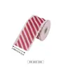 Cinta de lino sintético en stock para decoraciones navideñas, cinta navideña impresa a medida con purpurina, transfronterizo a medida