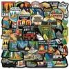 50Pzs Pegatinas de Camping Paisajes al Aire Libre Maleta Cuaderno Taza de Agua Decoración Graffiti Pegatinas Impermeables Mayoreo
