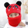 Gorro infantil, gorro con bufanda de conejo para otoño e invierno, gorro protector de orejas, diseño integrado con bufanda, gorro de bebé lindo y adorable, gorro con forro polar, hecho a medida