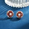 Brincos Geométricos Vintage de Alta Qualidade com Diamantes para Mulheres, Design Único, Brincos com Pino de Prata 925, Estilo Simples
