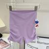 Pantalones cortos de yoga NUF Lycra Naked con cordón ajustable y plisado para fitness. Pantalones cortos deportivos de ciclismo de línea No Embarrassment.
