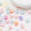 Cuentas acrílicas con forma de corazón de sándwich de caramelo de leche Huhu, accesorios para collar y pulsera de cuentas hechos a mano