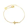 Joyas Transfronterizas Pulsera Cruzada con Circonita Ins Diseño de Nicho Corona Joyería de Mano Pulsera Chapada en Oro de 18K de Acero Inoxidable