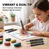 Marcadores líquidos acrílicos de doble punta y doble color para arte transfronterizo con puntas suaves para graffiti de estudiantes y pintura, suministros de arte DIY