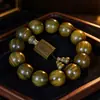 Pulseira Autêntica de Sândalo Verde Argentino com Círculo Único, Contas de Oração Budistas, Pulseira de Madeira com Vários Círculos, Diversos Estilos, Atacado do Fabricante