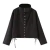 Moda europea y americana transfronteriza para mujer AliExpress artículo más vendido chaqueta elegante con cuello alto y corbata