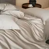 Juego de lujo de cuatro piezas de algodón de fibra larga de doble hilo 100S, sábana y funda de edredón de algodón puro, juego de ropa de cama de alta gama